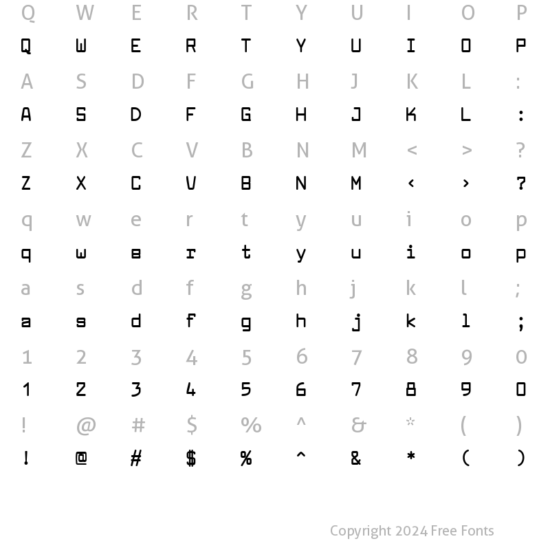 Character Map of Larabiefont Bold