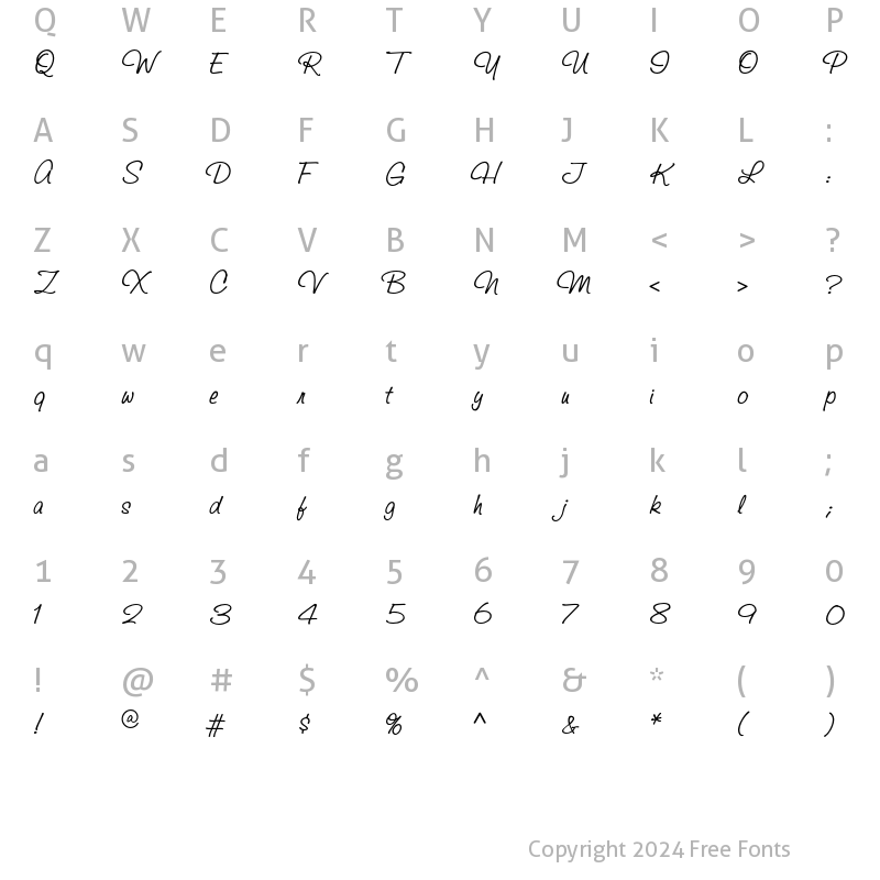 Character Map of Laramie Pro Demi