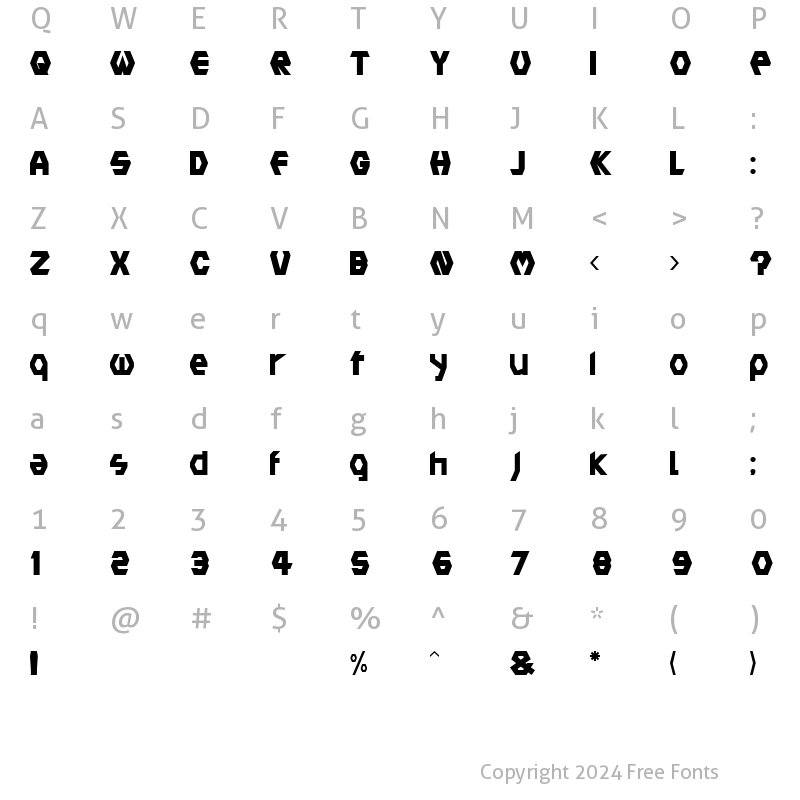 Character Map of Lard Plane