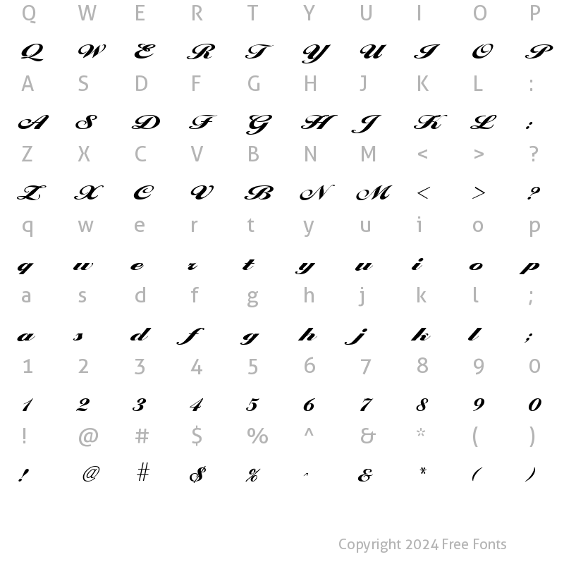 Character Map of LarisimaExtrabold Regular