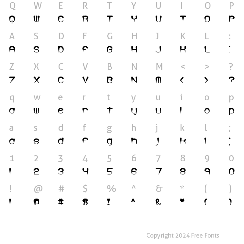 Character Map of Larkspur (BRK) Regular