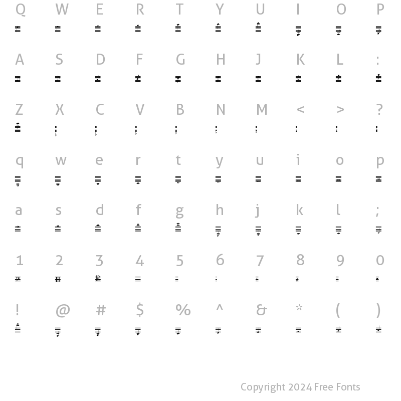 Character Map of Lassus Medium