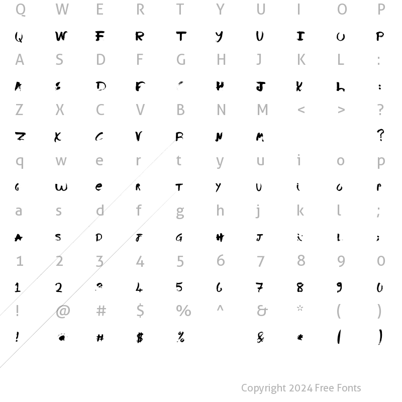 Character Map of LastKissSvg Regular