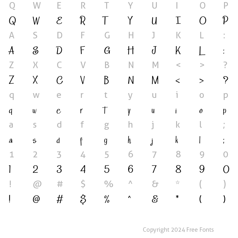 Character Map of Lattek Regular