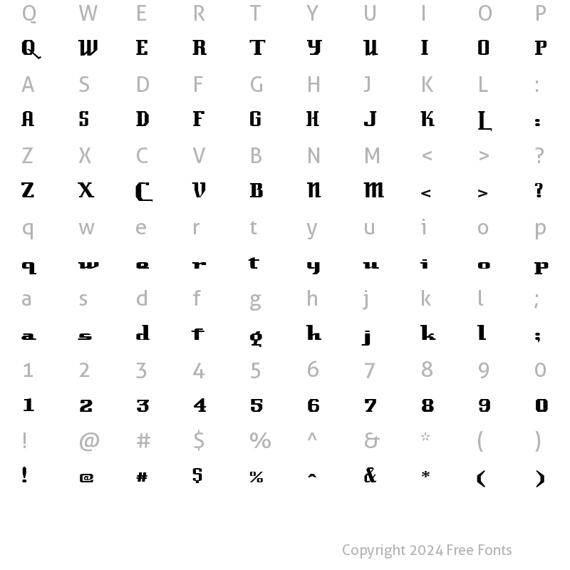 Character Map of Laundrette Medium