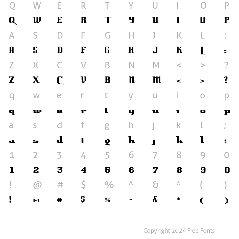 Character Map of Laundrette Regular