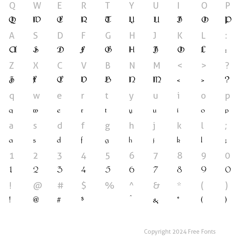 Character Map of LautenbachFancyCaps Regular