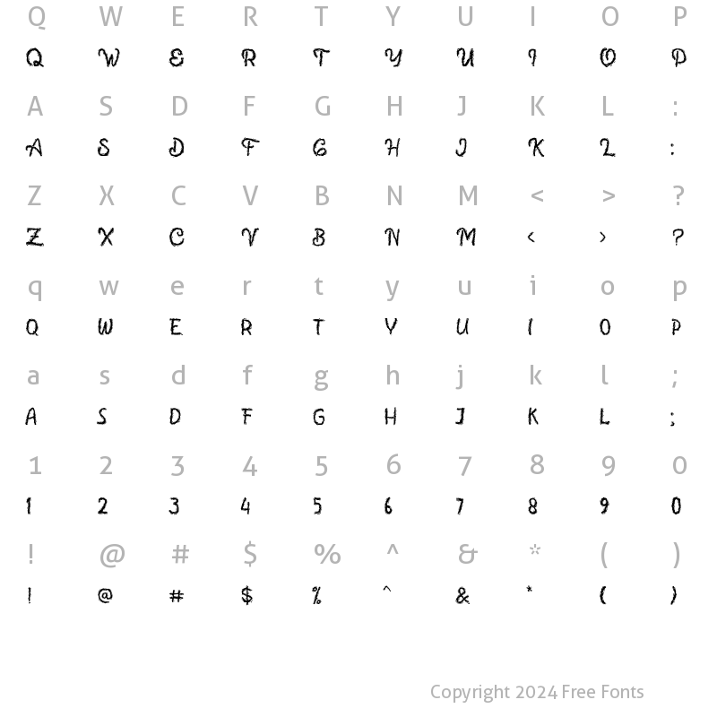 Character Map of Lava Cookies Regular