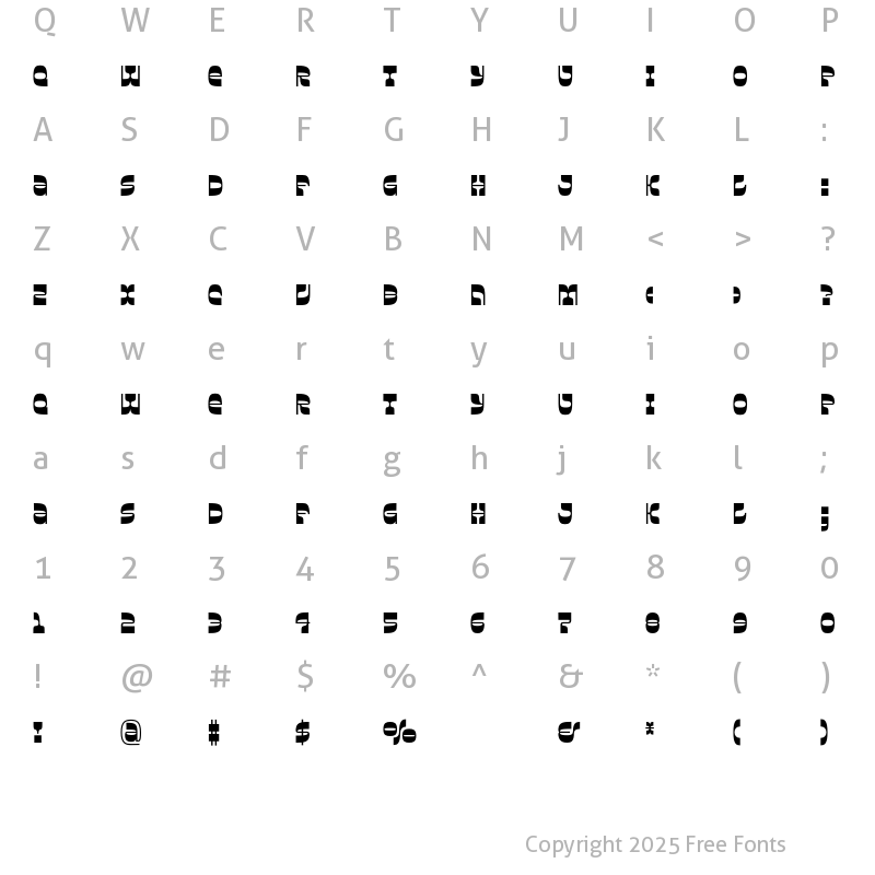 Character Map of Laydeez-Nite Regular