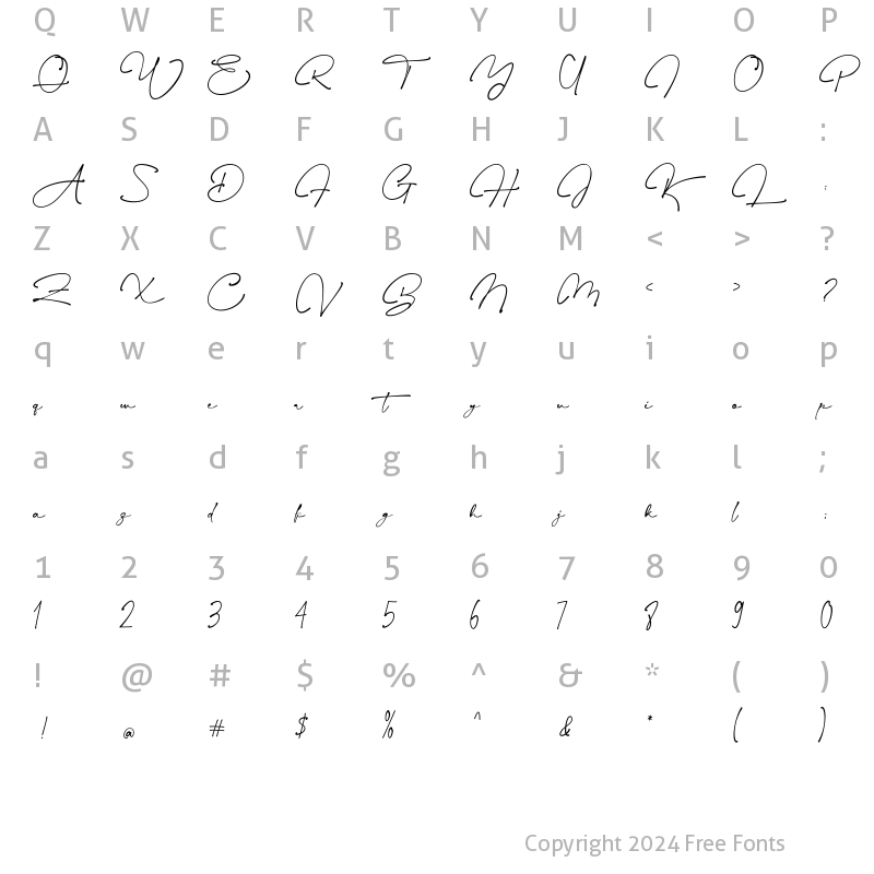 Character Map of Lazaretta Regular