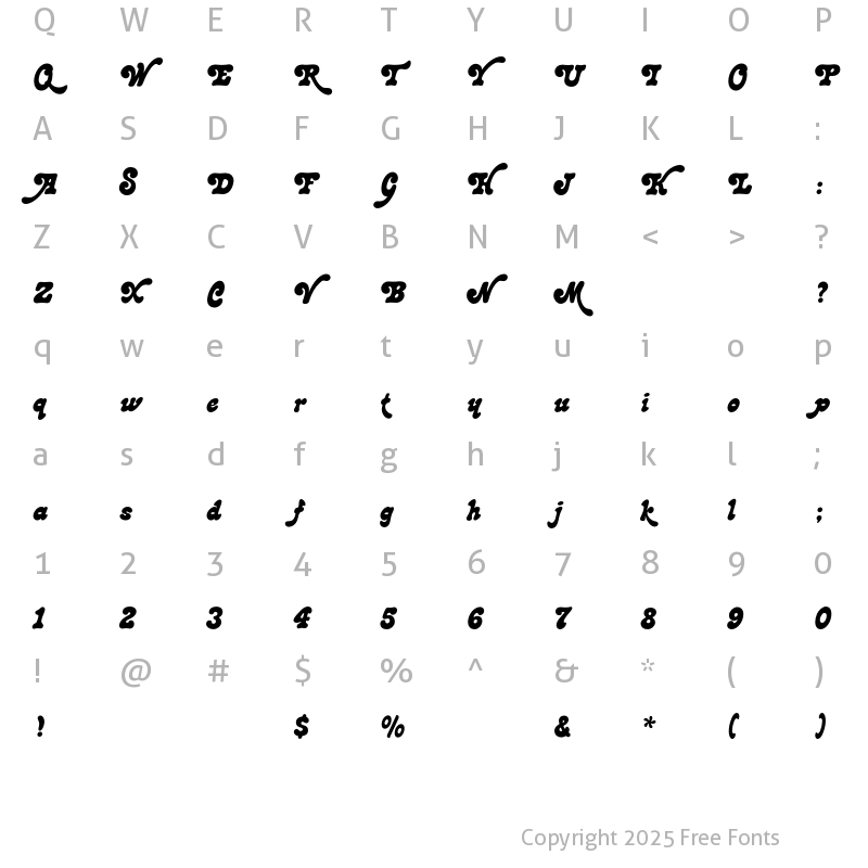 Character Map of LazybonesEF Regular