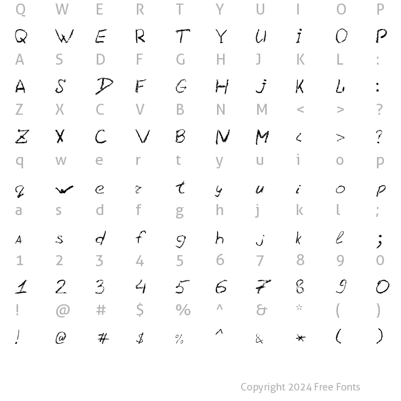 Character Map of LC Chalk Regular