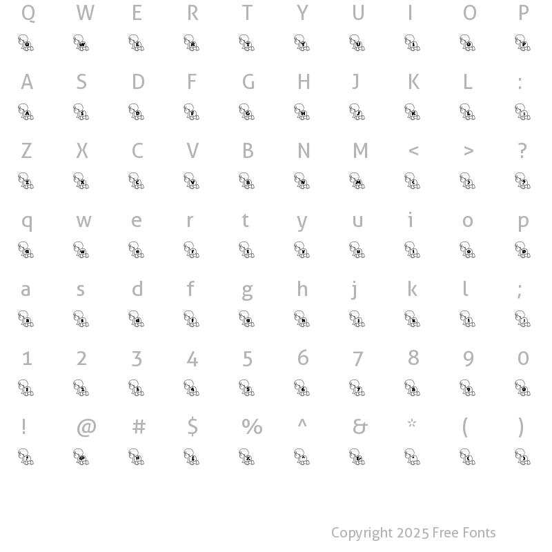 Character Map of LD Crawling Regular