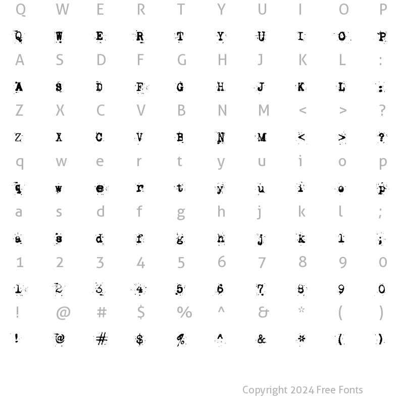 Character Map of LD Fox 24 Regular