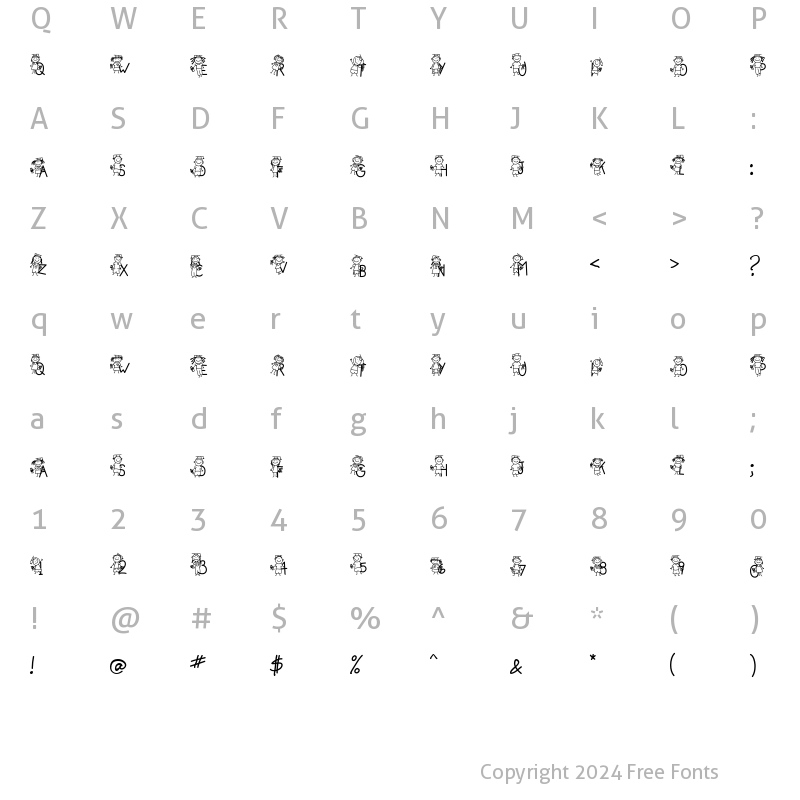 Character Map of LD GradKids Regular