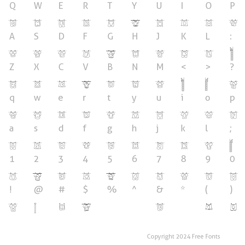 Character Map of LD Laundry Regular