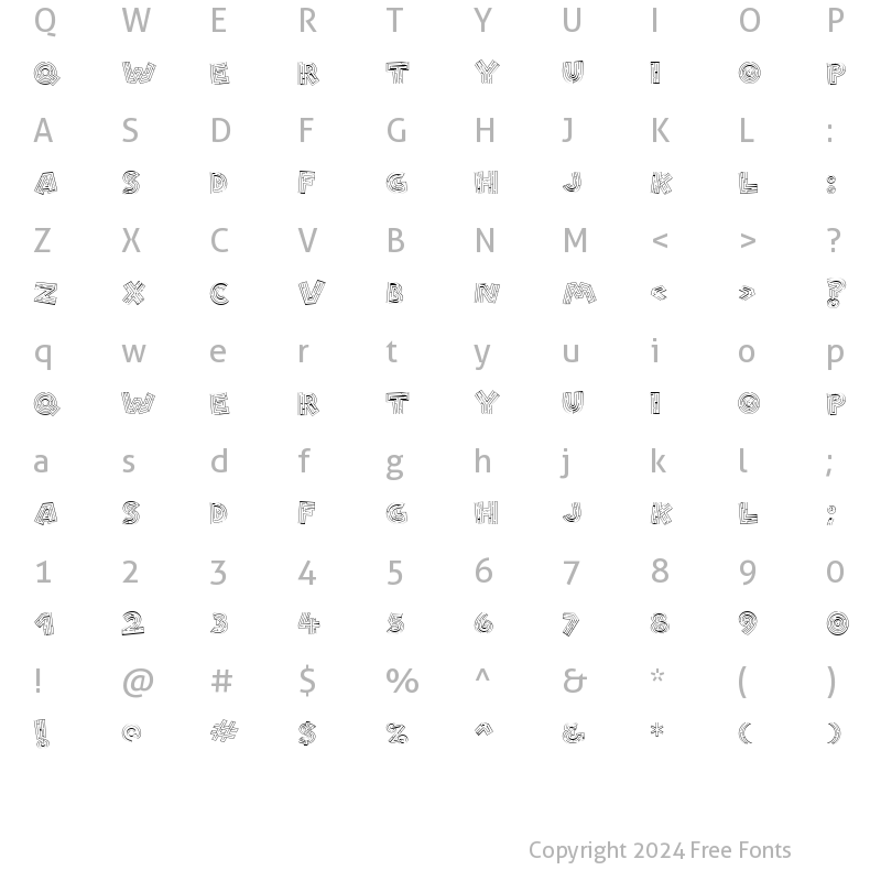 Character Map of LD Maze Regular