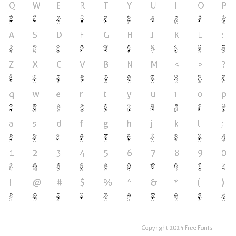 Character Map of LD MediKids Regular