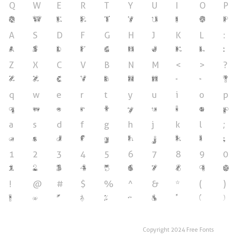 Character Map of LD On the Vine Regular