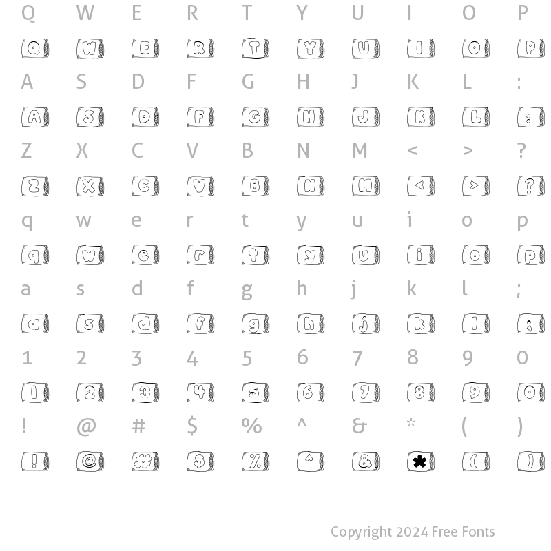 Character Map of LD Pillow Talk Regular