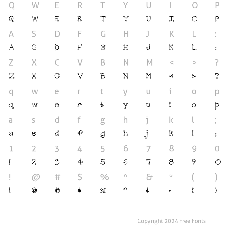 Character Map of LD Sport Dots Regular