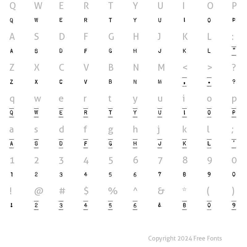 Character Map of LD Telegram Regular