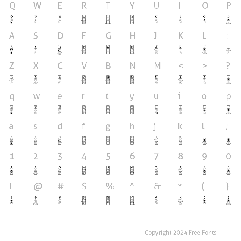 Character Map of LD Totem Regular