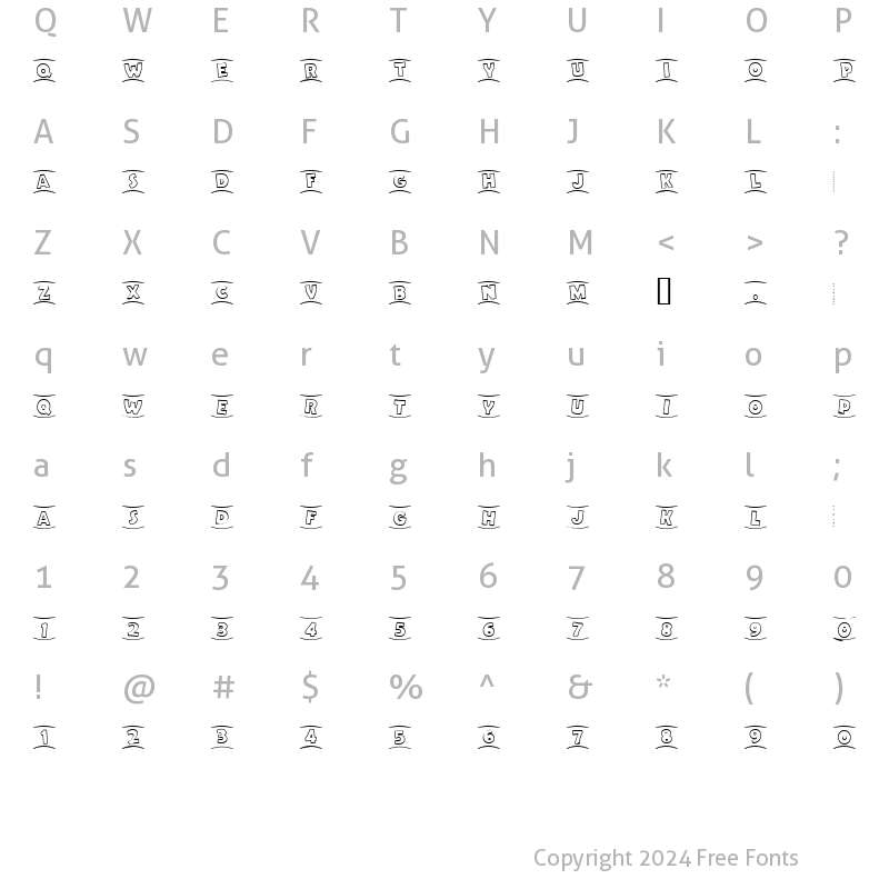 Character Map of LD TP Regular