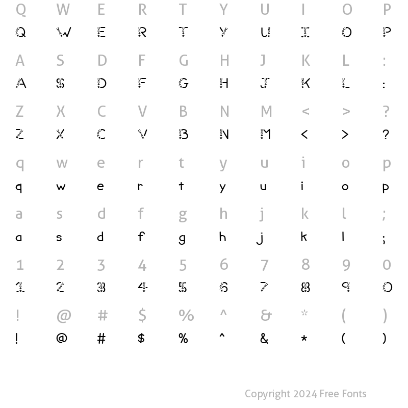 Character Map of LD USA Regular