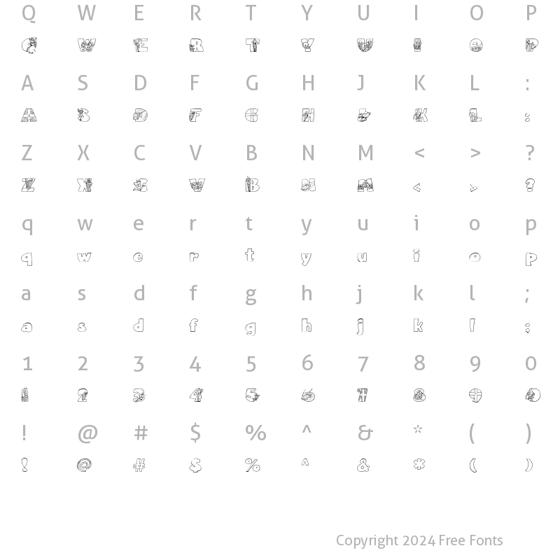 Character Map of LDJ United Kingdom Regular