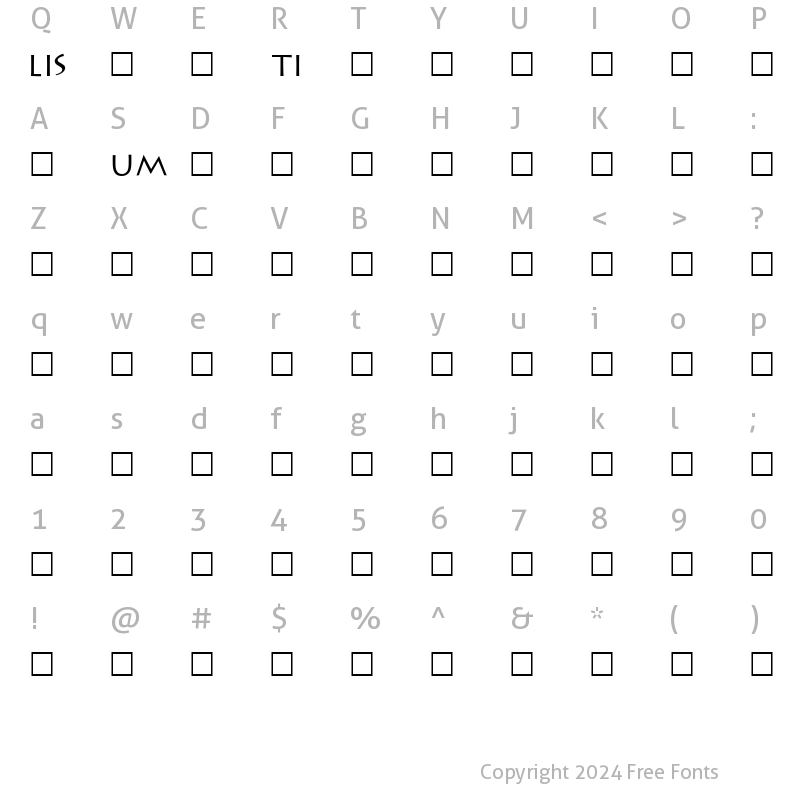 Character Map of Leaflet Normal