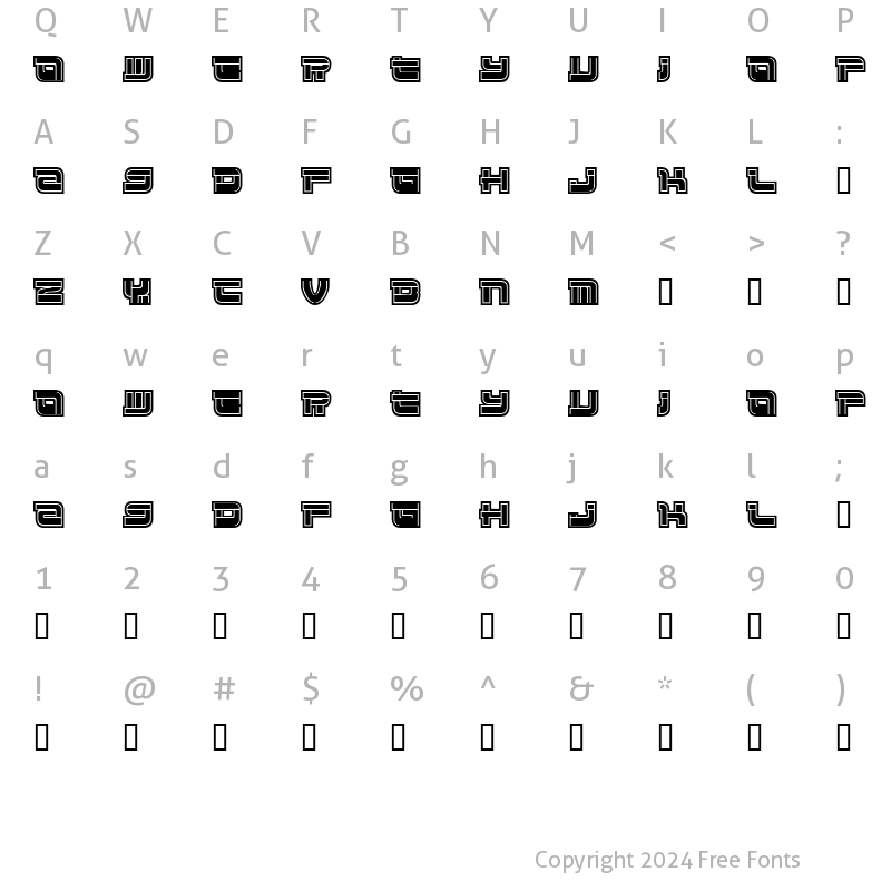 Character Map of LeftOvers Regular