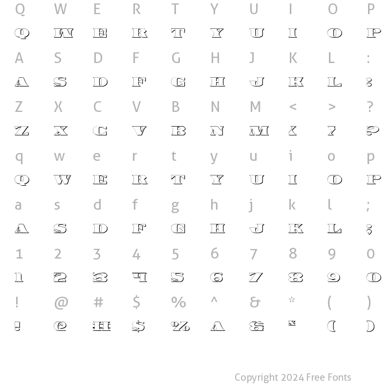 Character Map of Legal Tender 3D 3D