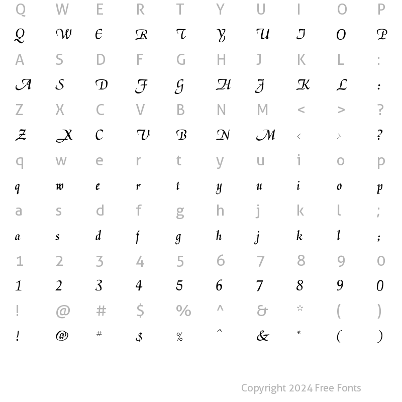 Character Map of Legarnerd Regular