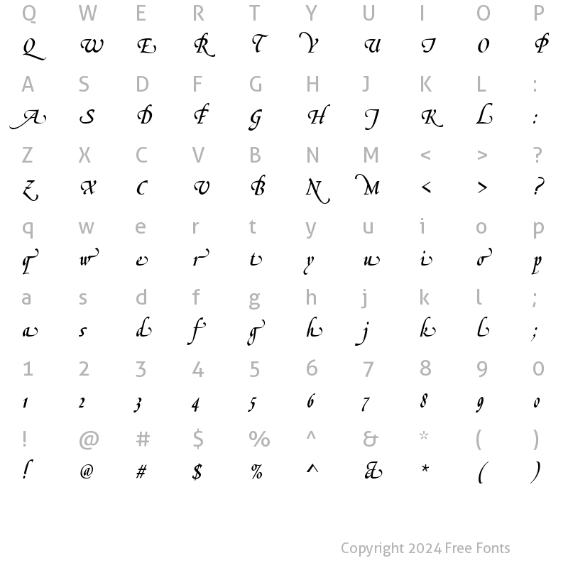 Character Map of LeGriffeSwaD Regular