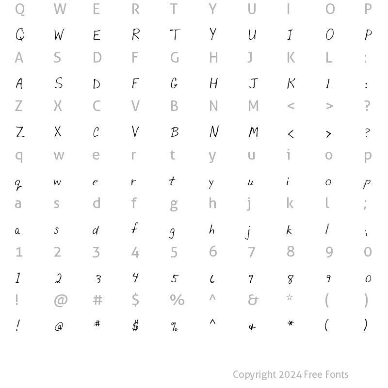 Character Map of LEHN028 Regular