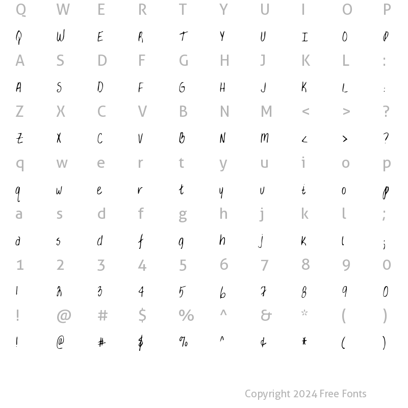 Character Map of LEHN034 Regular