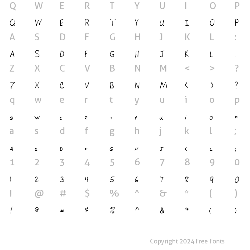 Character Map of LEHN039 Regular