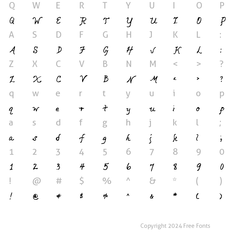 Character Map of LEHN049 Regular