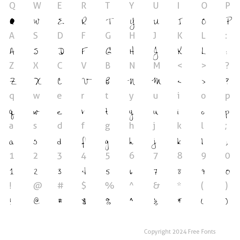 Character Map of LEHN050 Regular