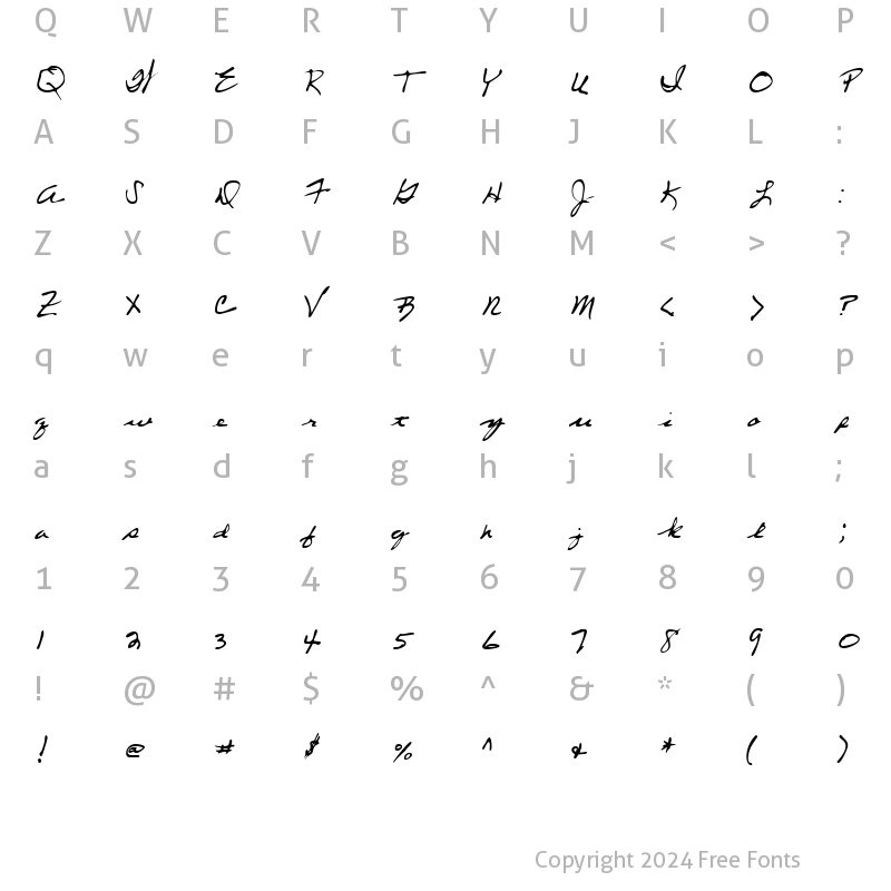 Character Map of LEHN053 Regular