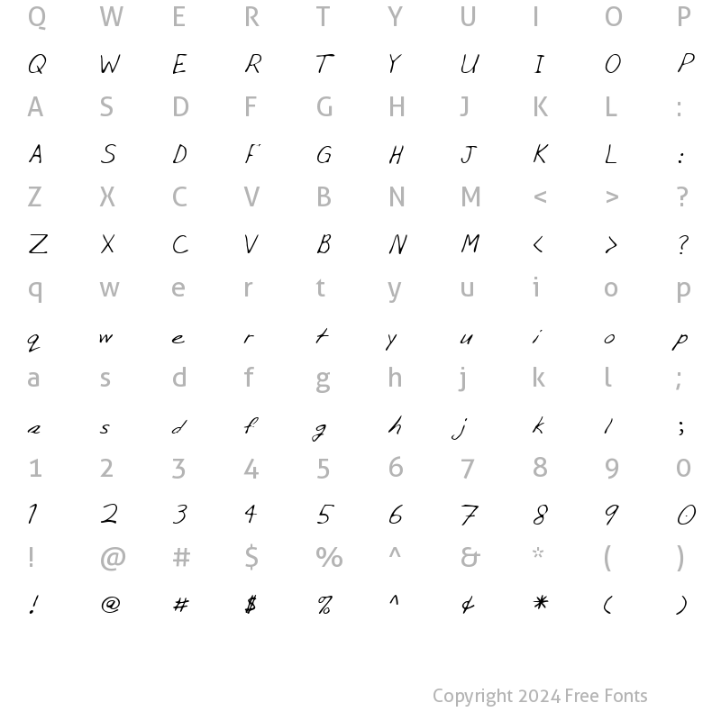 Character Map of LEHN056 Regular