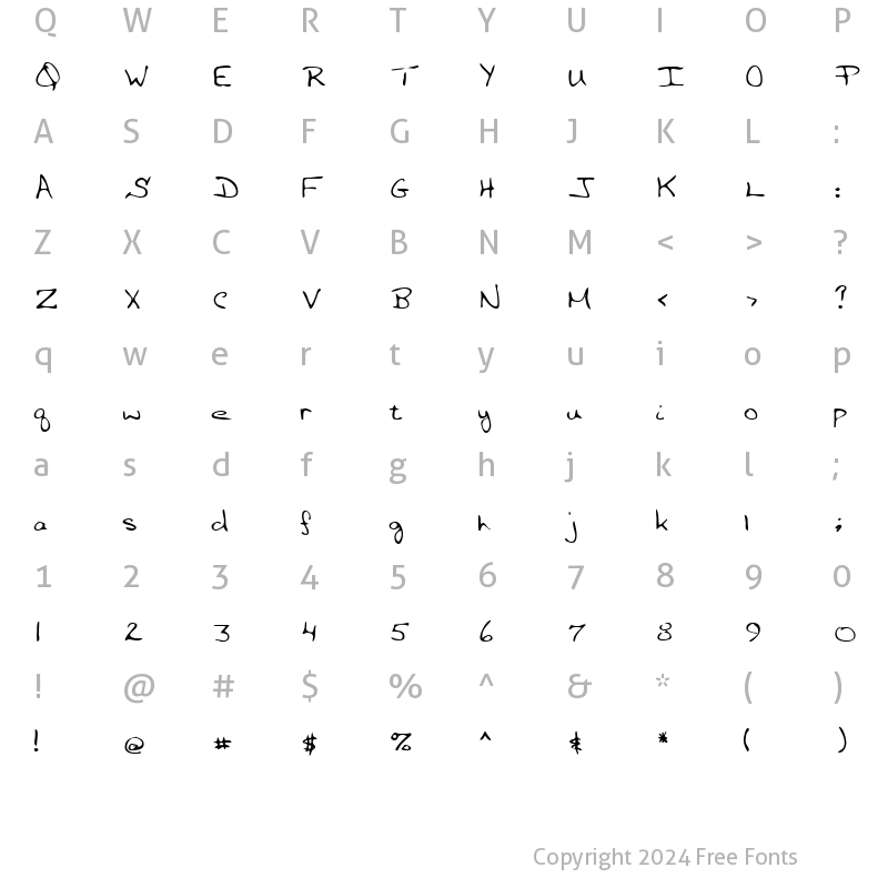 Character Map of LEHN057 Regular