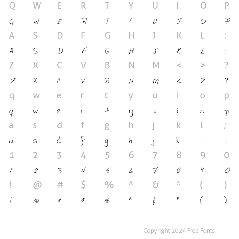 Character Map of LEHN058 Regular