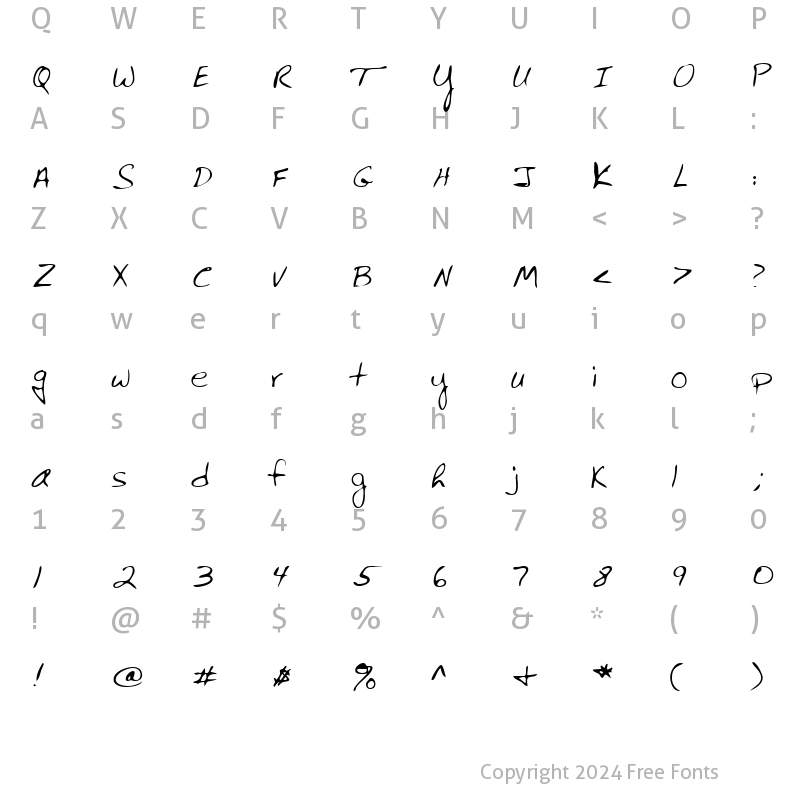 Character Map of LEHN061 Regular