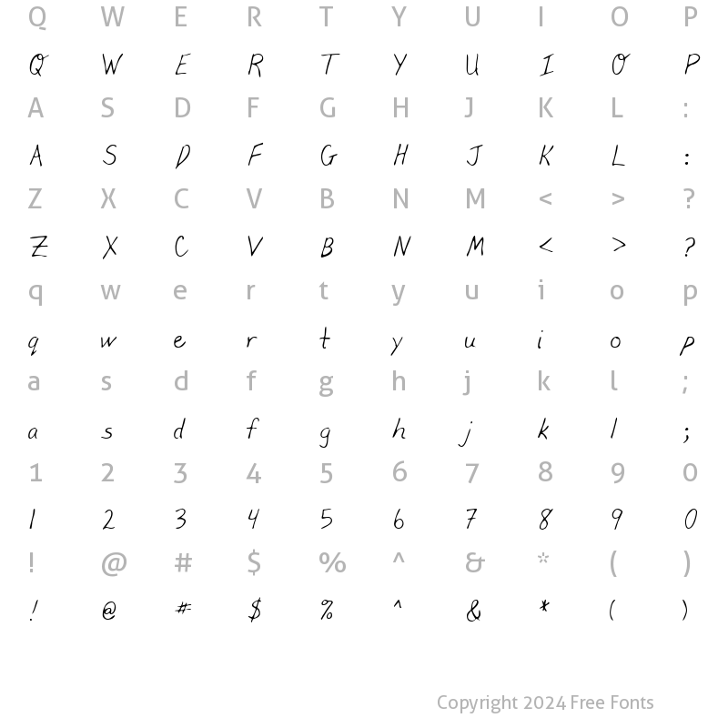 Character Map of LEHN078 Regular