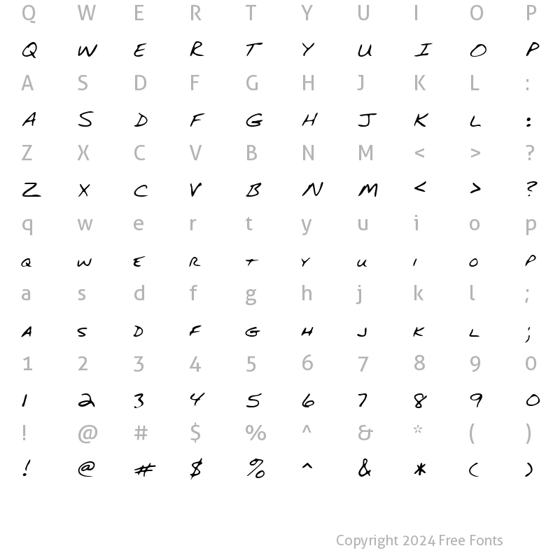 Character Map of LEHN082 Regular