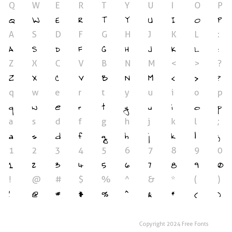 Character Map of LEHN085 Regular