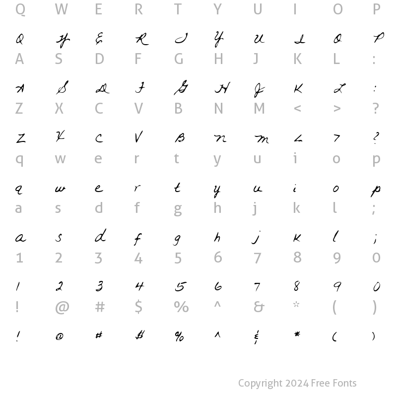 Character Map of LEHN093 Regular