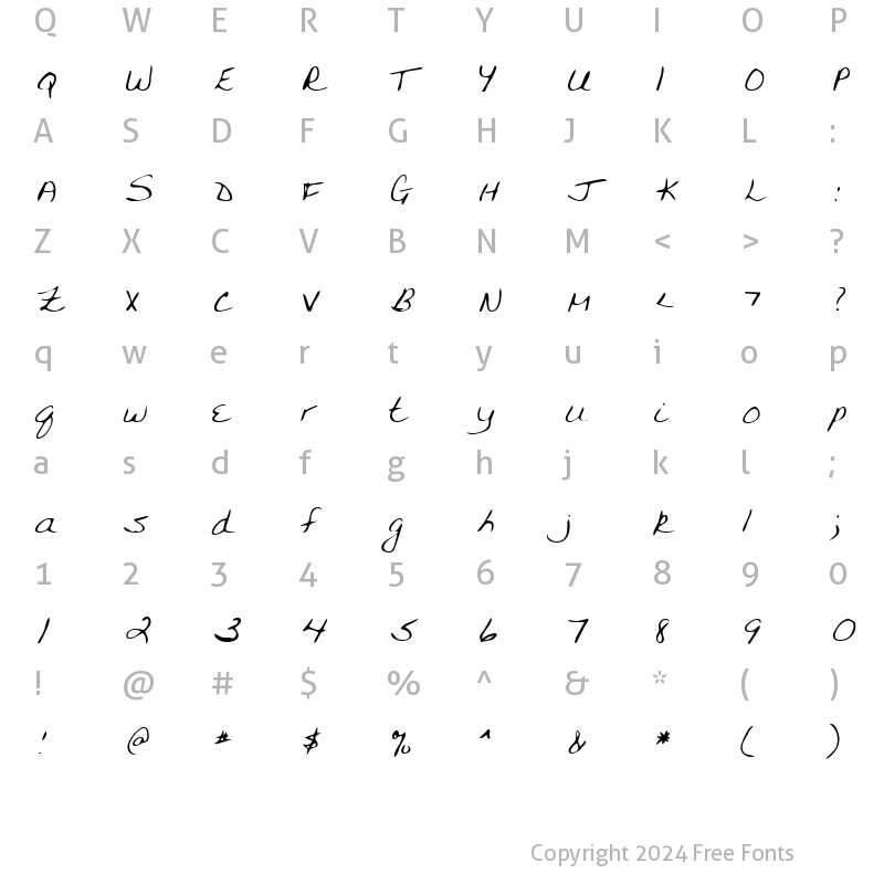 Character Map of LEHN094 Regular